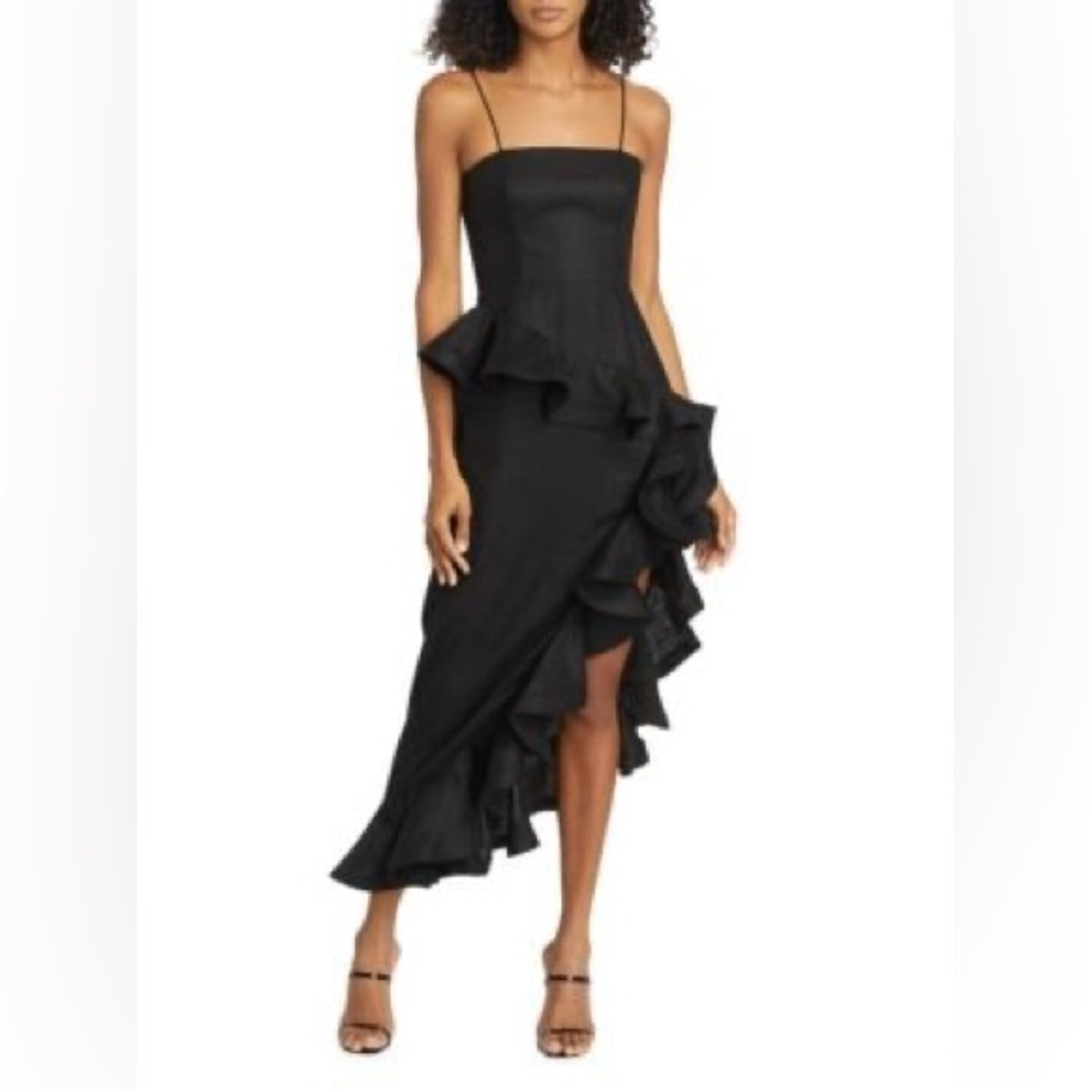 Zimmerman womens tango asymmetrical ruffle dress size 2 or medium